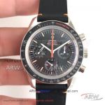 OM Factory Omega Speedmaster Limited Edition Speedy Tuesday Ultraman Black Leather Strap 42mm Chronograph Watch